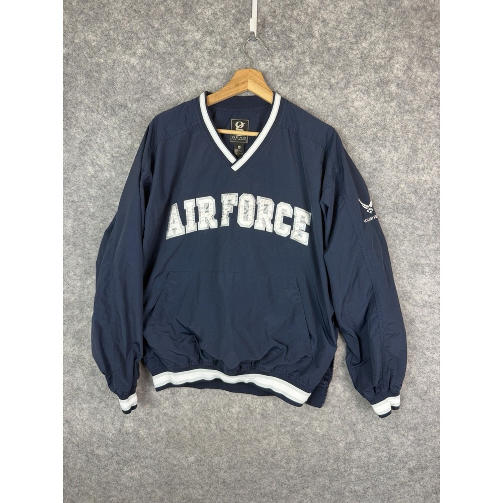 Vintage Air Force Pullover Men's Medium Windbreaker Military 90s Jacket Logo